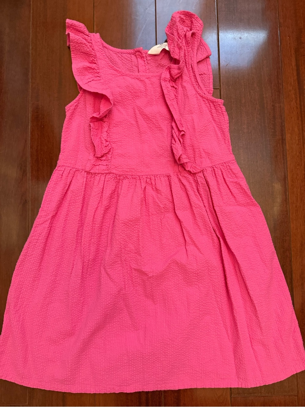 H&M Hot Pink Ruffle Sleeve Casual Dress